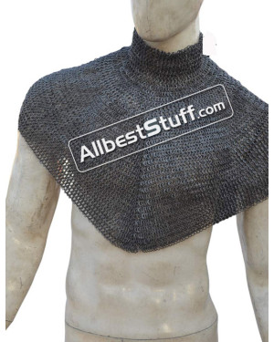 6 MM Mild Steel High Neck Chainmail Collar